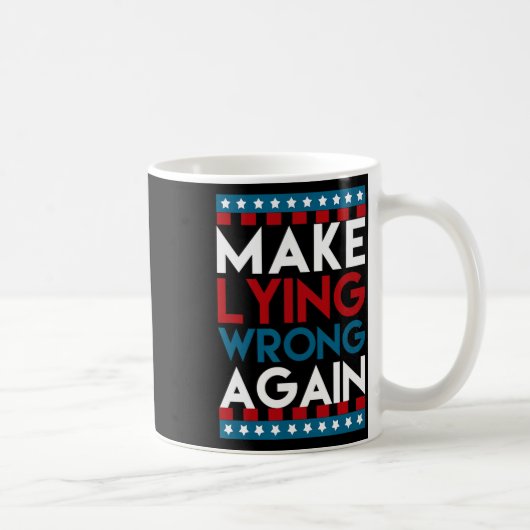 Lügen wieder falsch Anti Donald Trump Offensive Po Kaffeetasse (Rechts)