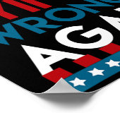 Lügen wieder falsch Anti Donald Trump Offensive Po Poster (Ecke)