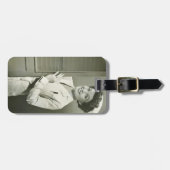 Lugende Krankenschwester Gepäckanhänger (Vorderseite horizontal)