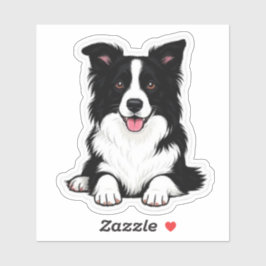 Lügender Border Collie Aufkleber