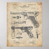 Luger Pistol Parabellum Patent Poster (Vorne)