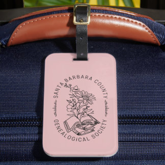 Luggage Tag - Books & Florals (Rose) Gepäckanhänger