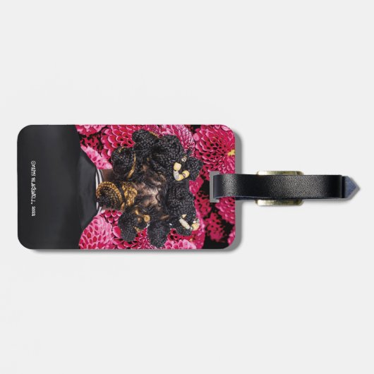 Luggage Tag-Dahlia & French Braids Luggage Tag Gepäckanhänger (Rückseite horizontal)