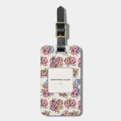 Luggage Tag  Flowers | Adventure Awaits Gepäckanhänger (Vorderseite vertikal)