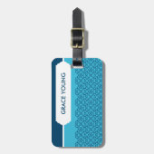 LUGGAGE TAG: gemustertes Rosette-Wasser + Meer Gepäckanhänger (Vorderseite vertikal)