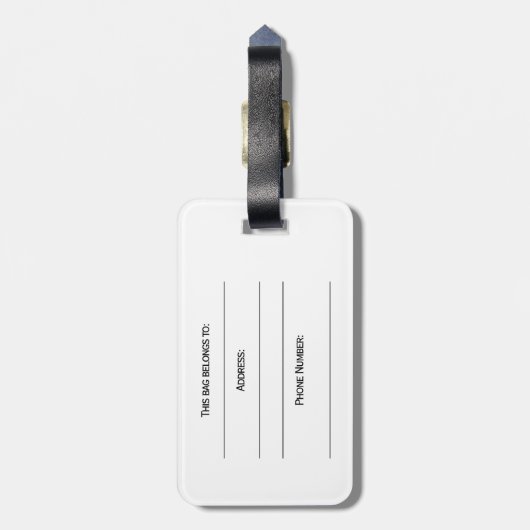 Luggage Tag Gepäckanhänger (Rückseite vertikal)