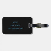 LUGGAGE TAG - SCHWARZE GEPÄCKTAG MIT LOGO 2025 GEPÄCKANHÄNGER (Rückseite horizontal)