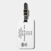 Luggage Tag - Style A (Personalized) Gepäckanhänger (Vorderseite vertikal)