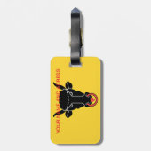 Luggage Tag with Flag of Uri, Switzerland Gepäckanhänger (Rückseite vertikal)