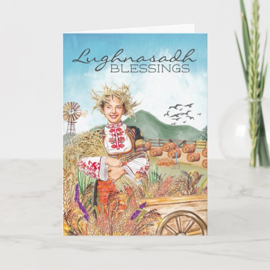 Lughnasadh Farm Harvest Holiday Card Karte (Vorderseite)