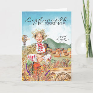 Lughnasadh Farm Harvest Holiday Card Karte