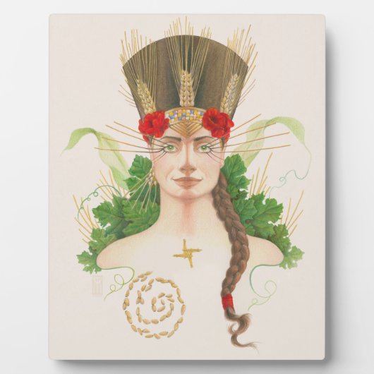 Lughnasadh Goddess Tailtiu Fotoplatte (Vorderseite)