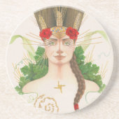 Lughnasadh Goddess Tailtiu Getränkeuntersetzer (Vorne)
