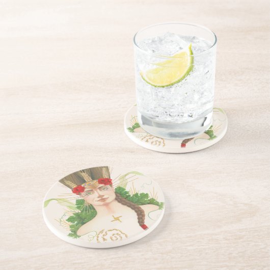 Lughnasadh Goddess Tailtiu Getränkeuntersetzer (Seite)