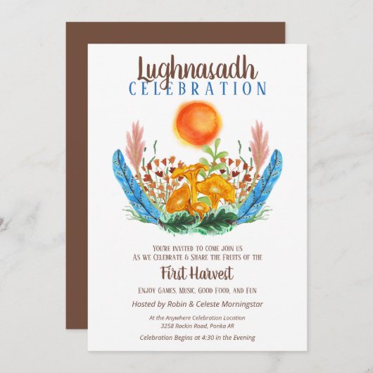 Lughnasadh Party Einladung (Vorne/Hinten)