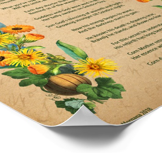 LUGHNASADS INVOCATION PRAYER POSTER (Ecke)