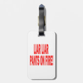 Lügner-Lügner Gepäckanhänger (Rückseite vertikal)