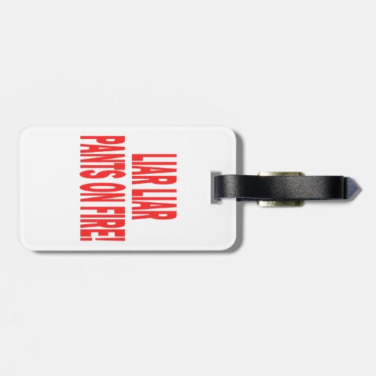 Lügner-Lügner Gepäckanhänger (Rückseite horizontal)