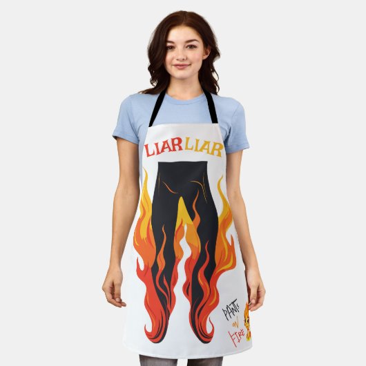 Lügner, Lügner, Hose in Flammen Schürze (Getragen)