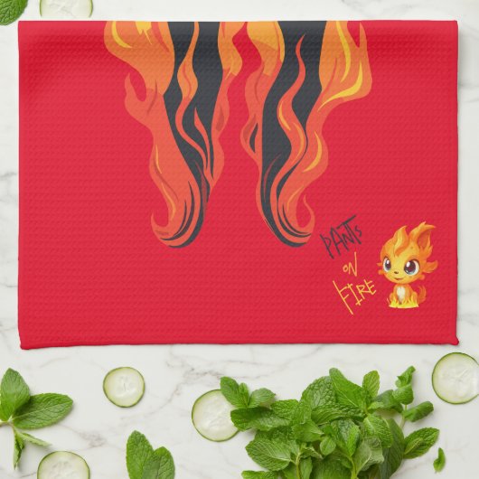 Lügner, Lügner, Pant's on Fire Geschirrtuch (Gefaltet)