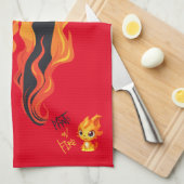 Lügner, Lügner, Pant's on Fire Geschirrtuch (Viertel Falte)