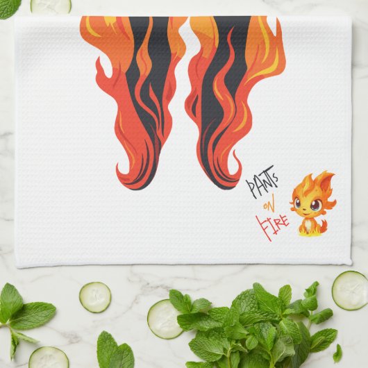 Lügner, Lügner, Pant's on Fire Geschirrtuch (Gefaltet)