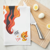 Lügner, Lügner, Pant's on Fire Geschirrtuch (Viertel Falte)