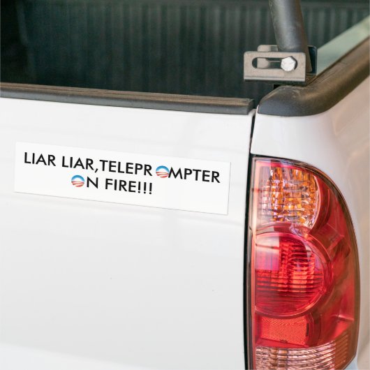 LÜGNER-LÜGNER, TELEPROMPTER AUF FEUER AUTOAUFKLEBER (Auf Lkw)
