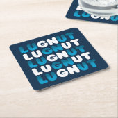 Lugnut Donut Winter Paper Untersetzer NAVY (angewinkelt)