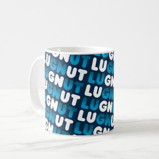Lugnut Donut Winter Tasse NAVY (Vorderseite Links)