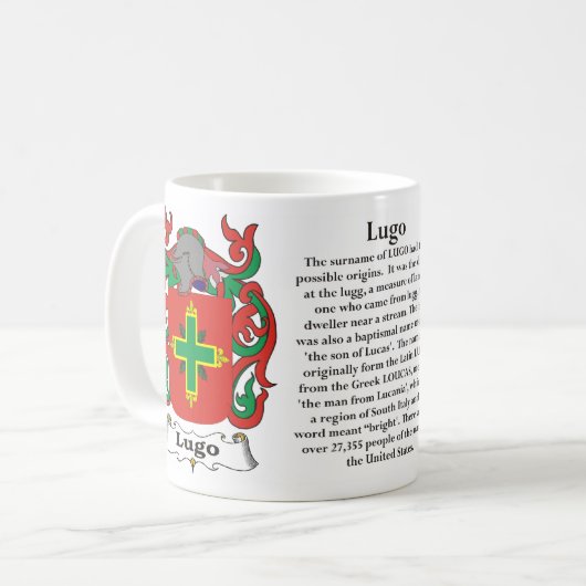 Lugo, Ursprung, Bedeutung und das Wappen Kaffeetasse (Vorderseite Links)