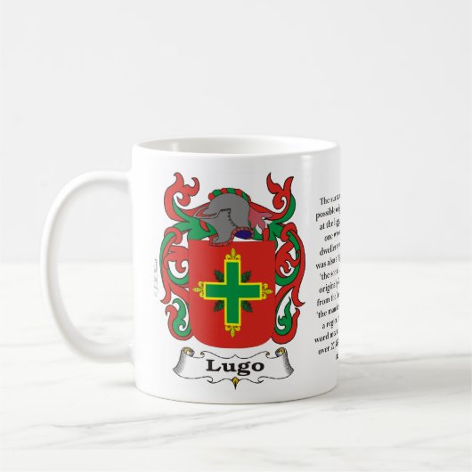Lugo, Ursprung, Bedeutung und das Wappen Kaffeetasse (Links)