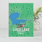 Lugu Lake, Yunnan plateau, China Karte (Stehend Vorderseite)