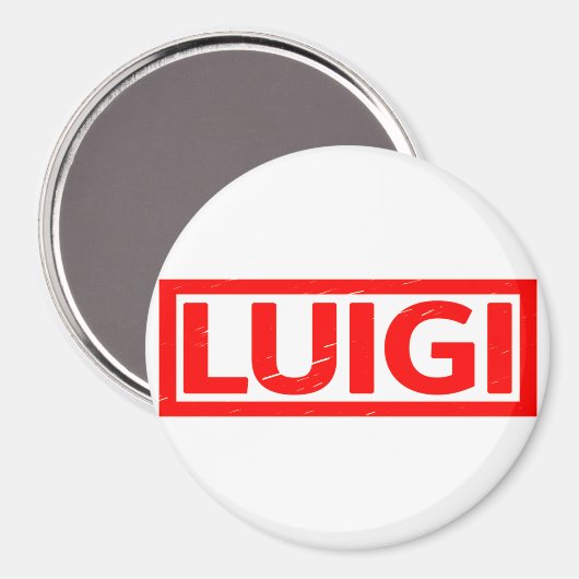 Luigi Briefmarke Magnet (Vorderseite/Rückseite)