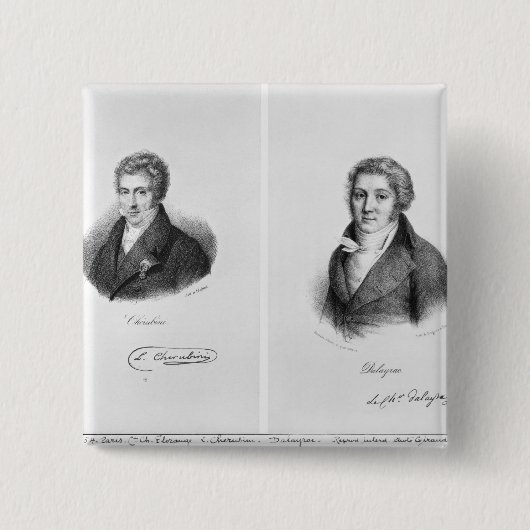 Luigi Cherubini und Nicolas Marie Dalayrac Button (Vorderseite)
