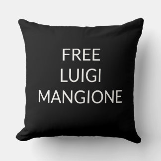 Luigi Mangione Unterstützungsbotschaft Kissen