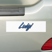 Luigi Name blue Aufkleber Sticker Autoaufkleber (Auf Auto)