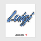 Luigi Name blue Aufkleber Sticker Stickerset (Blatt)