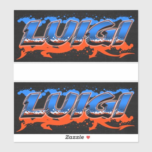 Luigi Vorname Name Graffiti Aufkleber Sticker (Blatt)