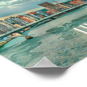 Luik Belgien Foto Vintage Poster (Ecke)