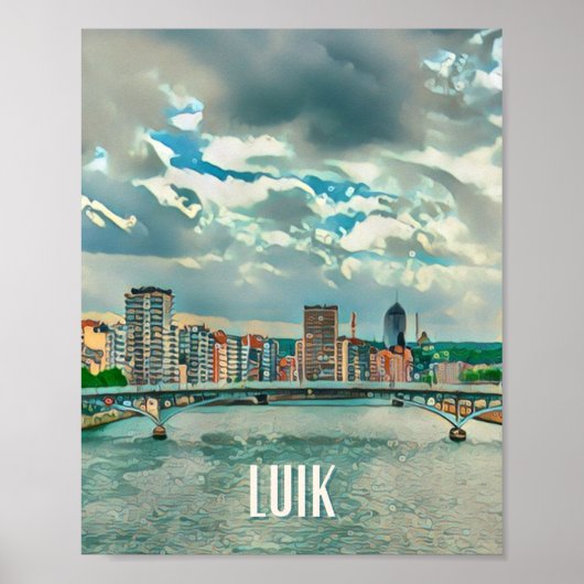 Luik Belgien Foto Vintage Poster (Vorne)