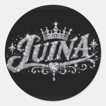 LUINA Luxus-Diamantkrone mit individuellem Namen a