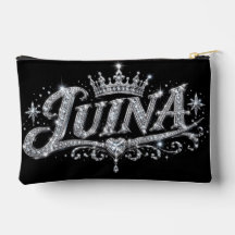 LUINA Luxus-Diamantkrone mit individuellem Namen a