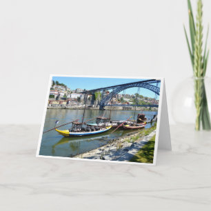 Luis 1-Brücke über den Fluss Douro Portugal Feiertagskarte
