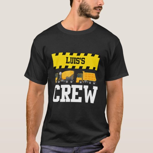 Luis Construction Crew Custom Dumptruck Dump Truck T-Shirt (Vorderseite)