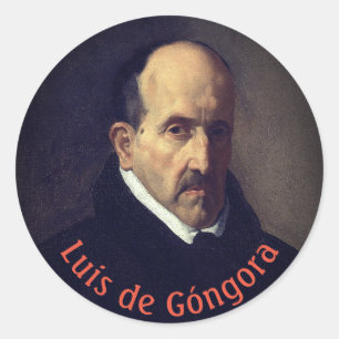Luis de Góngora (Portrait) Runder Aufkleber