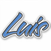Luis Name blue Aufkleber Sticker Stickerset (Vorderseite)