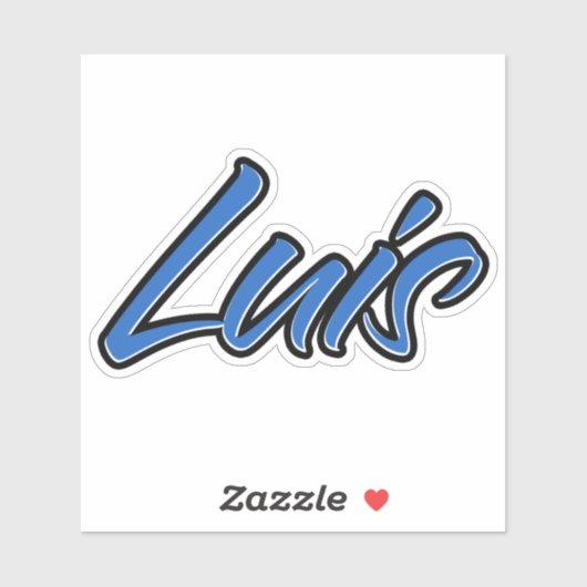 Luis Name blue Aufkleber Sticker Stickerset (Blatt)