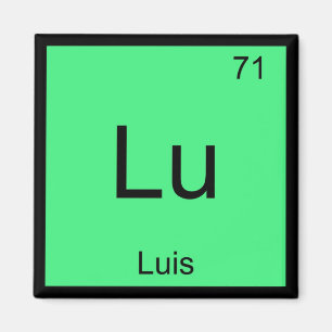 Luis Name Chemie Element Periodensystem Magnet