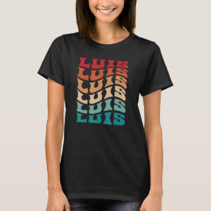 Luis Tie Dye Groovy Hippie 60er 70er Name Luis T-Shirt